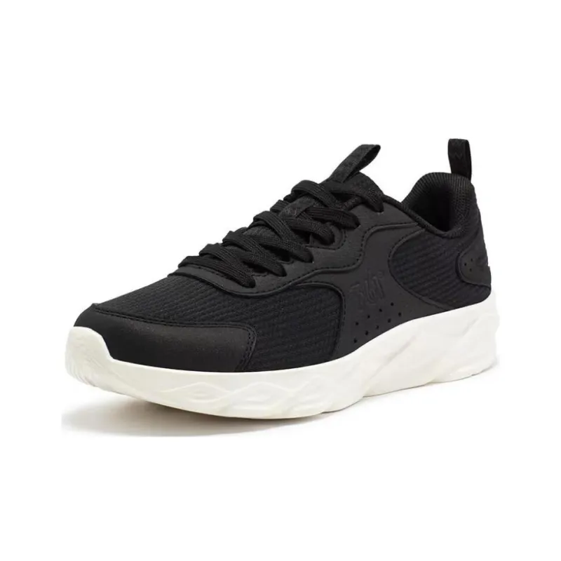 361° Cushioning Anti Slip Wear Resistant Breathability Low Top Running Shoes Women's Black White-1