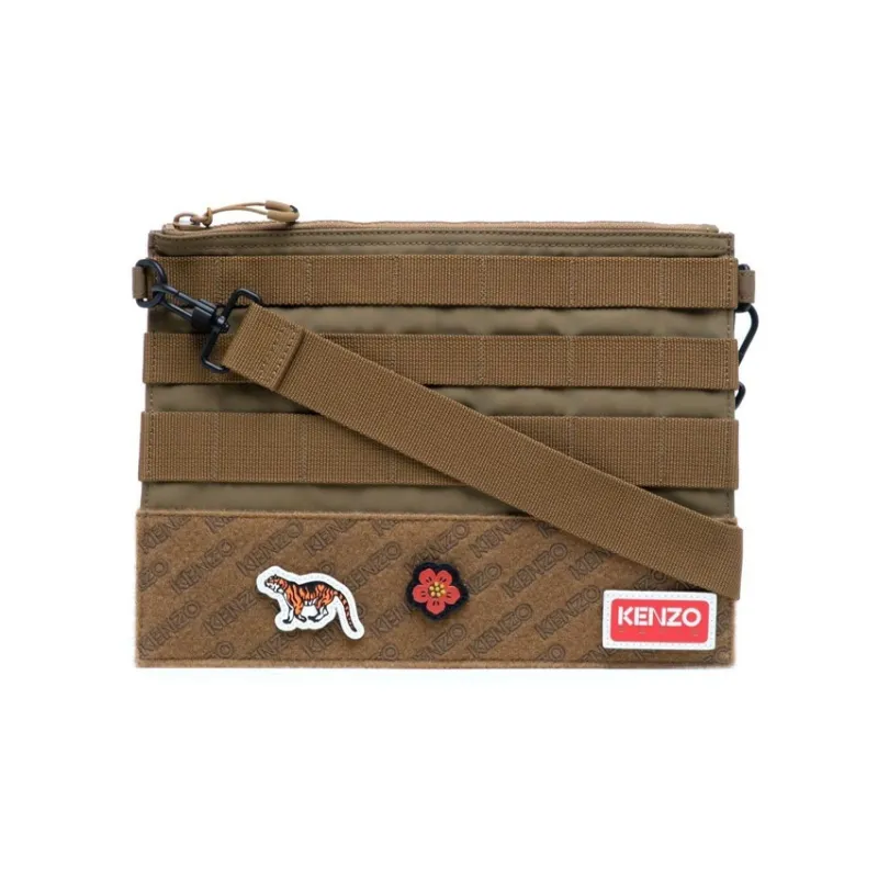 KENZO Paris Patch detail Messenger Bag-0
