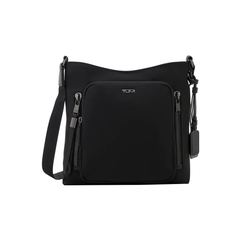 TUMI Voyageur Nylon Messenger Bag, Shoulder Bag, Crossbody Bag Medium Size Women's Black-0