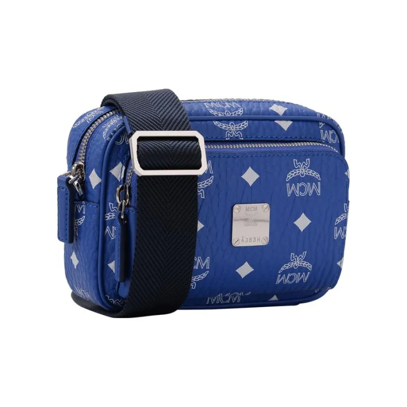 MCM Klassik Visetos Canvas Camera Bag, Fanny Pack, Shoulder Bag, Crossbody Bag Men's Modern Blue-1