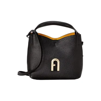 Furla Primula Leather Shoulder Bag, Crossbody Bag, Handbag Mini Women's Black