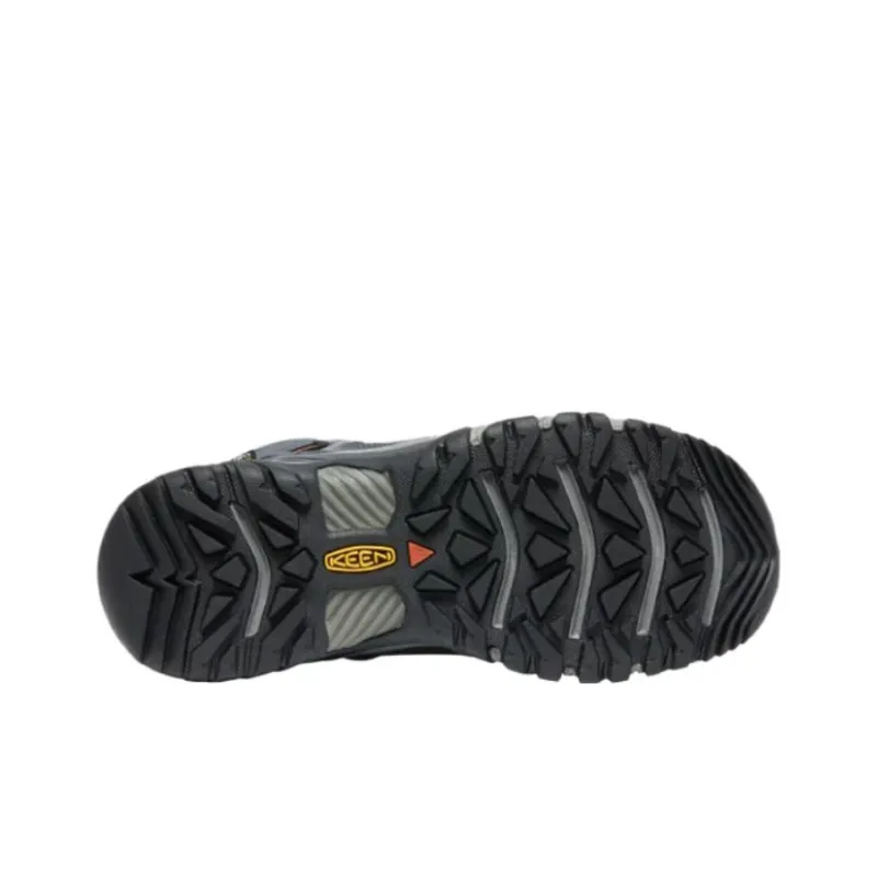 KEEN Ridge Fle Wear-resistant And Waterproof High-Top Outdoor Athletic Shoes Men's Black-4