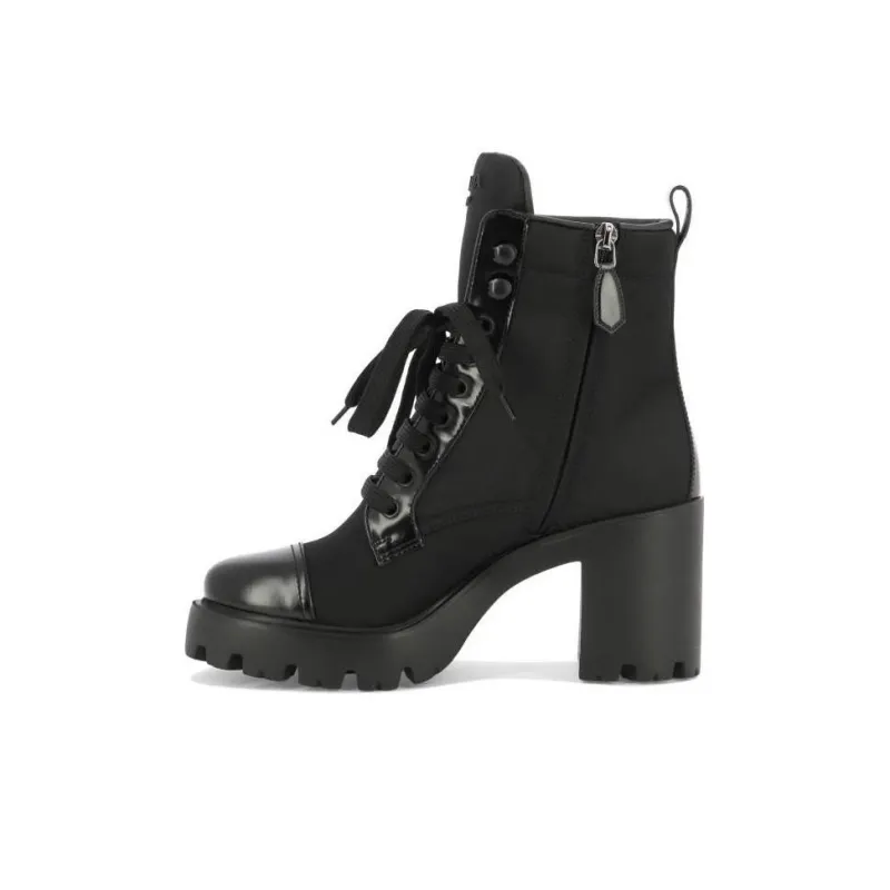 PRADA 90mm Triangle-logo Ankle Boots-5