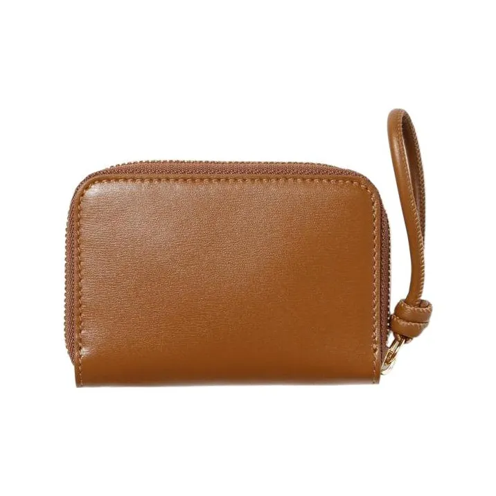 JIL SANDER Calfskin Wallet Trumpets Unisex Brown-1
