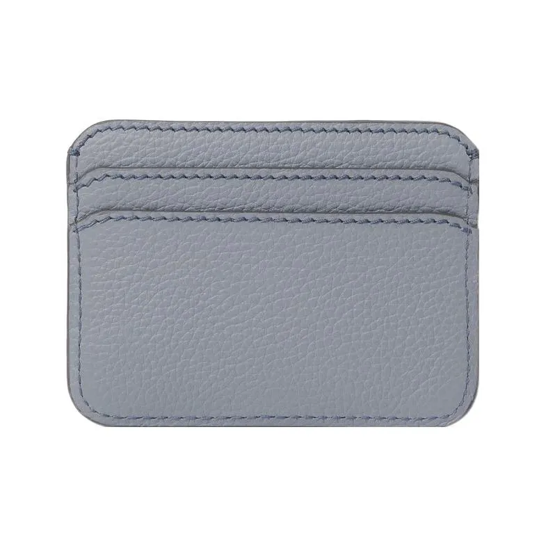 Chloe Marcie Grained Calfskin Card Clip Card Holder Women's Blue-1