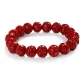 Lotus Cinnabar Beaded Bracelet