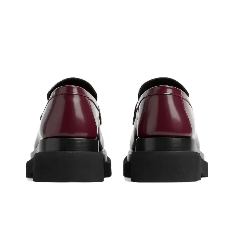 Bottega Veneta Lug Loafers Men's Burgundy-4