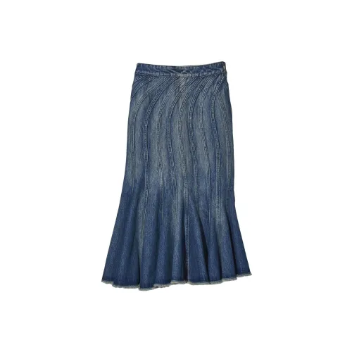 MARC JACOBS Wave High-waisted Denim Skirt