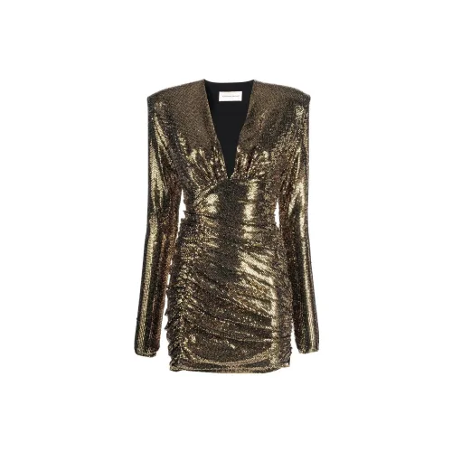 Alexandre Vauthier Sequin-embellished V-neck Mini Dress