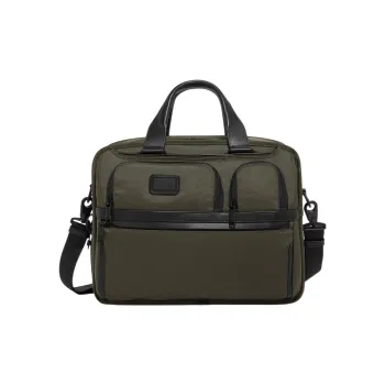 TUMI Nylon Portable One Shoulder Laptop Bag Briefcase Large Size Men's Olive Green