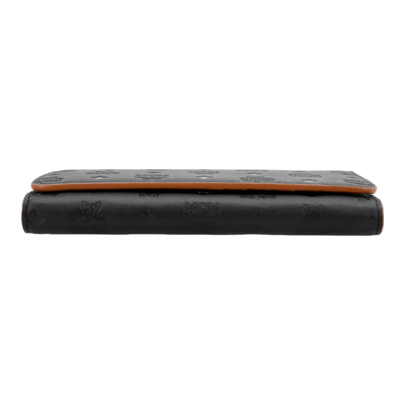MCM Full Grain Lambskin Coin Purse Unisex Black-3
