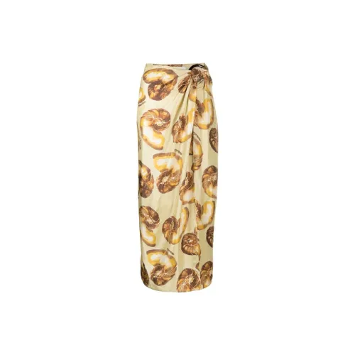 NANUSHKA Shell-print Sarong Midi Skirt