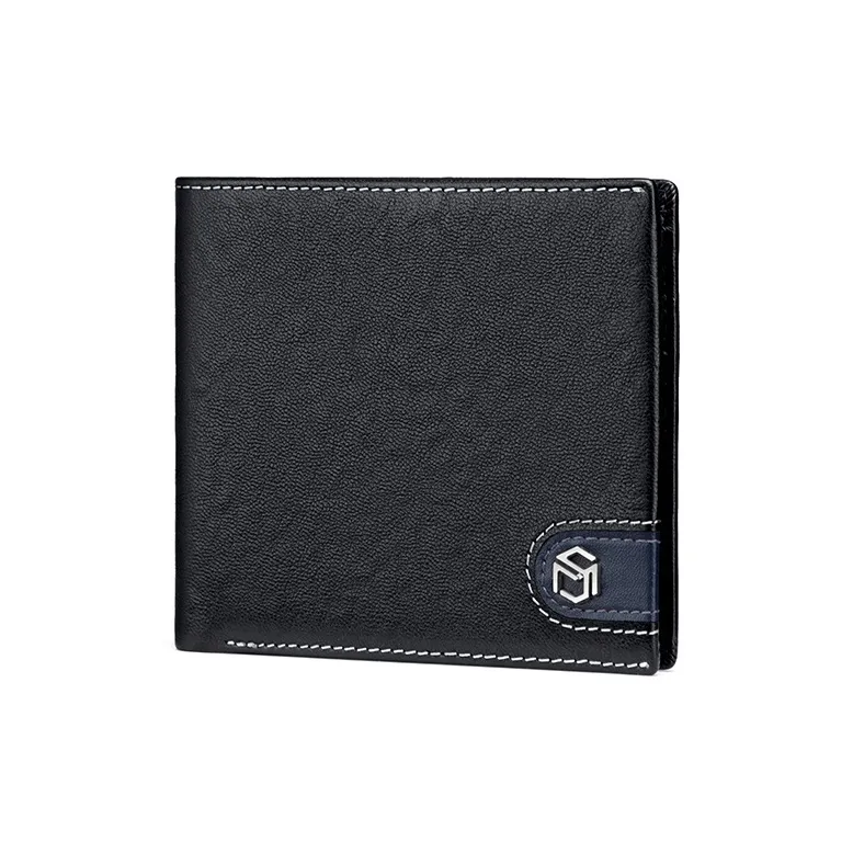 MashaLanti Top Grain Cow Leather Wallet Regular Men's Black-1