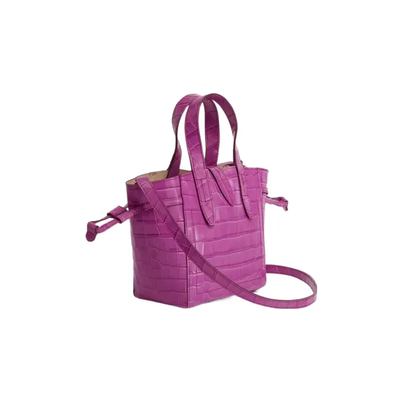Furla Net Collection Leather Tote Bag Shopping Bag Shoulder Bag Crossbody Bag Handbag Mini Women's Purple-2