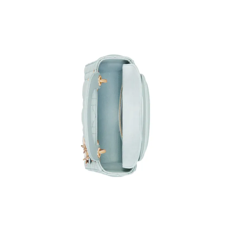 DIOR Lady Dior Sheepskin Dior Bag Shoulder Bag Crossbody Bag Handbag Mini Women's Blue-4