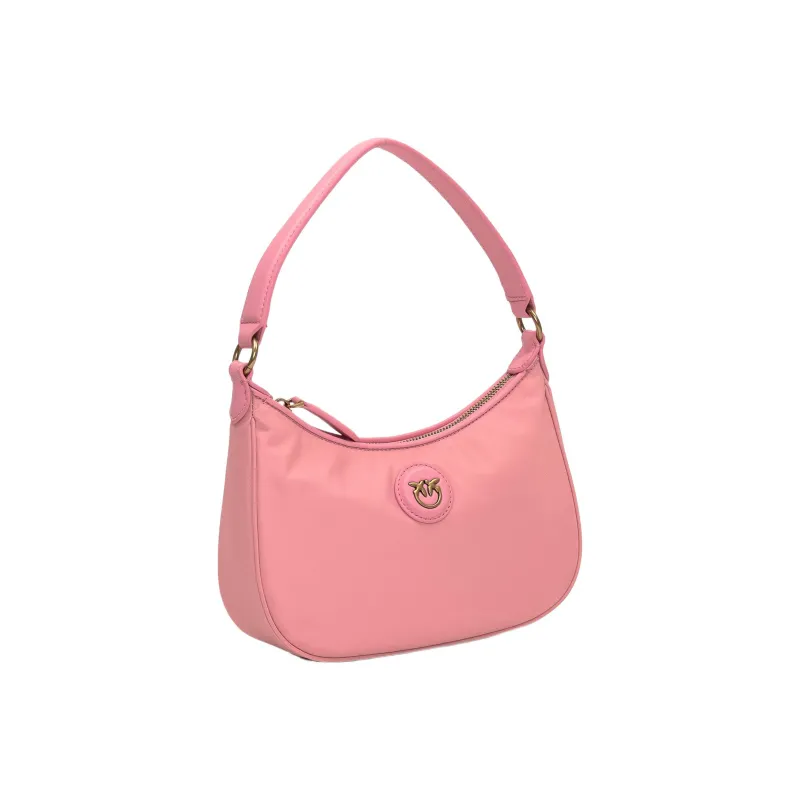PINKO Half Moon Series Polyamide Crescent Bag Portable Crossbody Bag Shoulder Bag Women's Pink-1