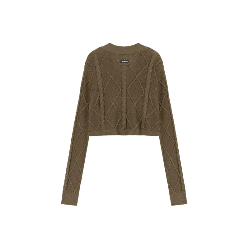 NO ONE ELSE Cropped Coats Women's Mustard Green-1