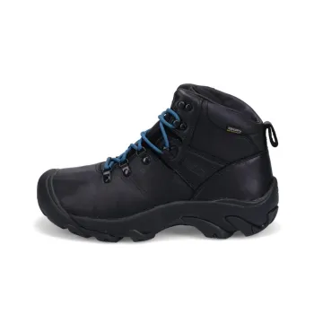 KEEN Pyrenees Wear-resistant And Waterproof High-Top Outdoor Athletic Shoes Men's Black Blue