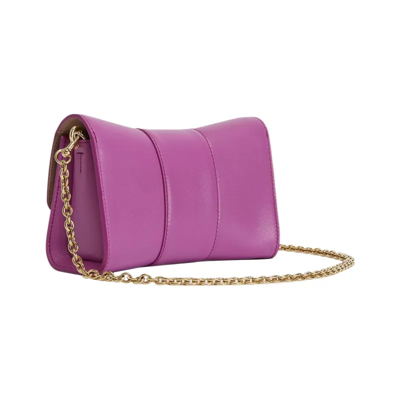 Furla Metropolis Collection Leather Crossbody Bag, Shoulder Bag Mini Women's Purple-2