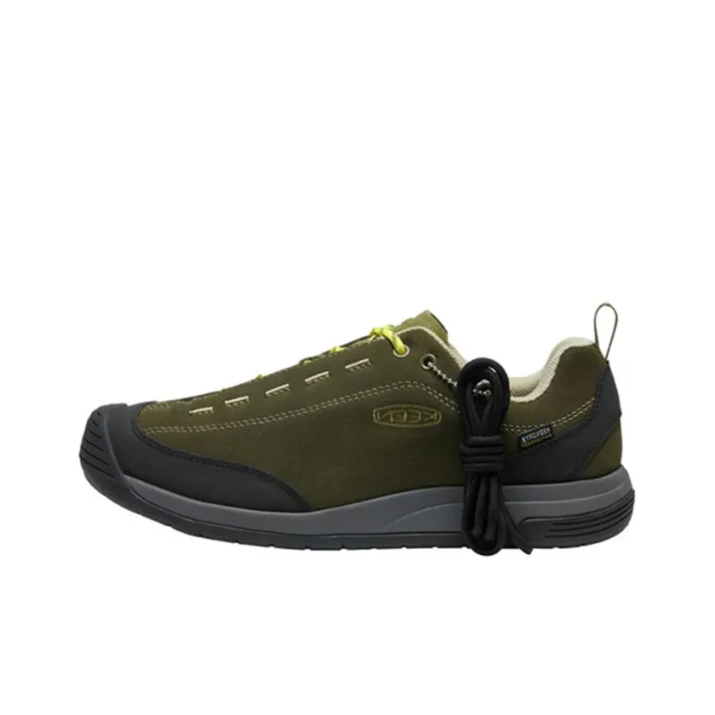 KEEN Jasper Wear resistant And Waterproof Low Top Running Shoes Men's Green-0