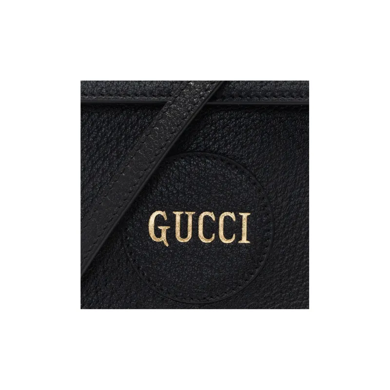 GUCCI Leather Crossbody Bag Shoulder Bag Men's Black-3