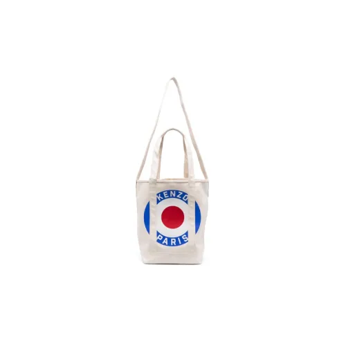 KENZO Canvas Bag, Tote Bag, Shopping Bag, One Shoulder Handbag Large Size Men's Light Beige