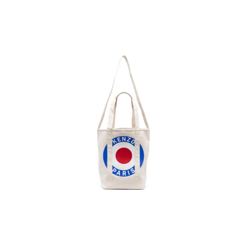 KENZO Canvas Bag, Tote Bag, Shopping Bag, One Shoulder Handbag Large Size Men's Light Beige-0