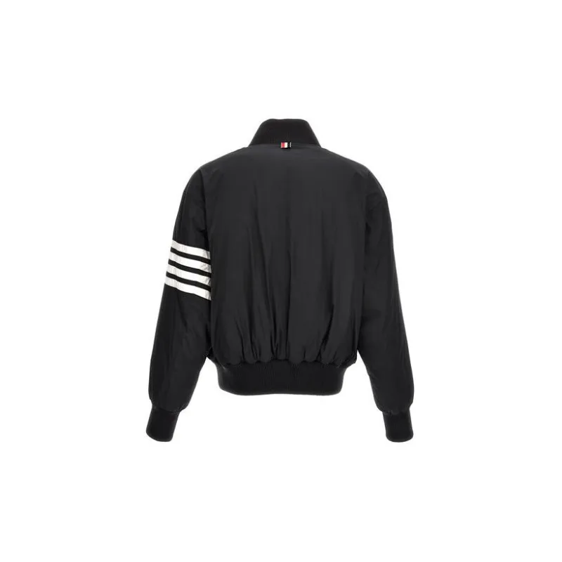 THOM BROWNE 4 Bar Stripe Zipped Bomber Jacket-1