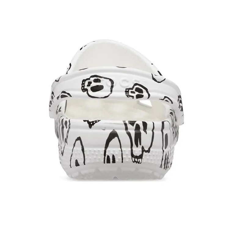 Crocs Classic Clog Skull Print White-5