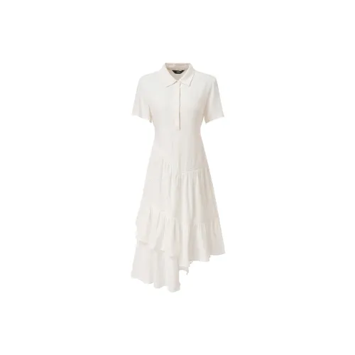 CYANINE SEA Short-Sleeved Dresses Women's White