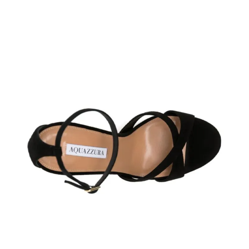 AQUAZZURA Siren 105mm Suede Sandals-3