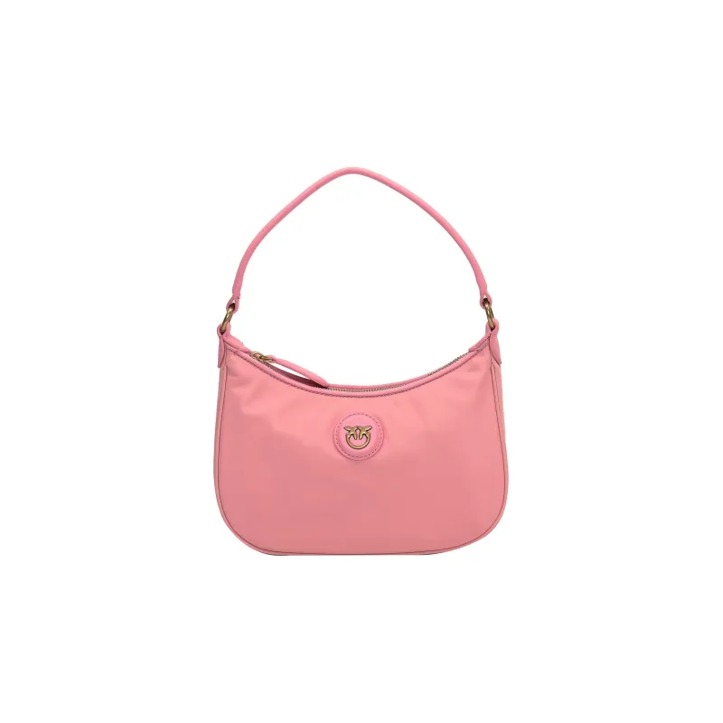 PINKO Half Moon Series Polyamide Crescent Bag Portable Crossbody Bag Shoulder Bag Women's Pink-0