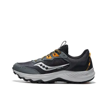Saucony AURA TR Cushioning Support Lightweight Low Top Trail Running Running Shoes Men's Dark Gray