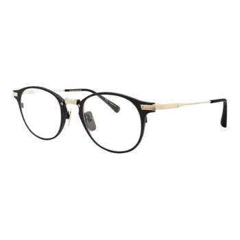 DITA Plate And Metal Oval Eyeglass Frames Unisex Black