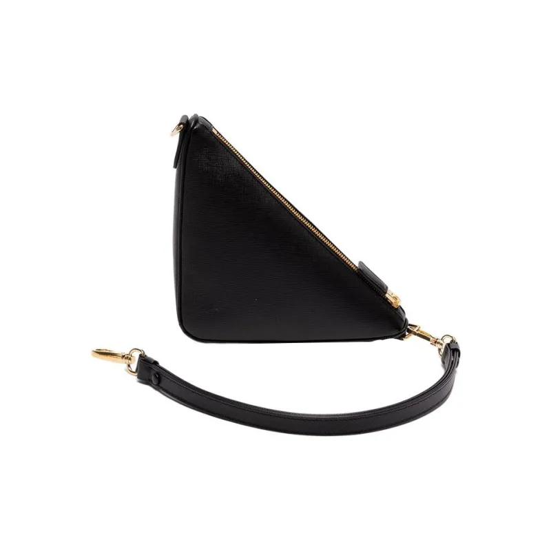 PRADA Leather Handbag Shoulder Bag Women's Black-2