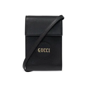 GUCCI Leather Crossbody Bag Shoulder Bag Men's Black