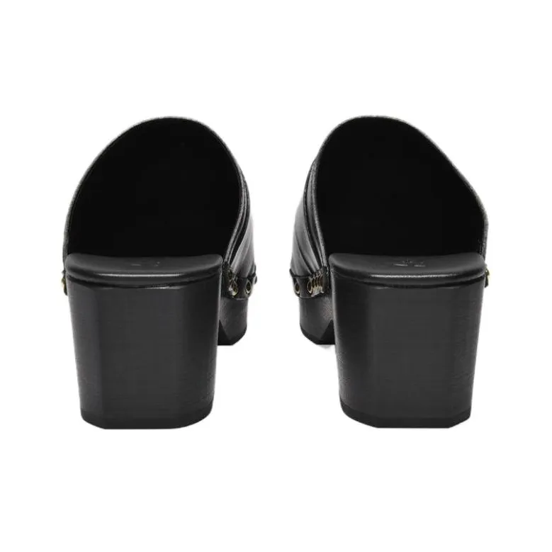Aeyde Bibi 60mm Leather Wooden Clog-5