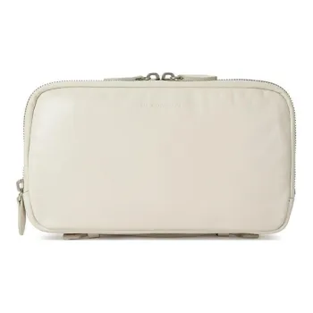 EMPORIO ARMANI Leather Storage Bags Clutches Unisex White