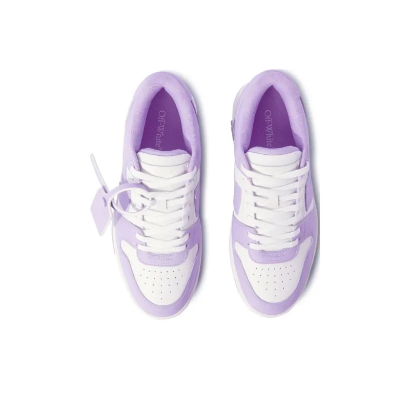 OFF WHITE Out Of Office Calf Leather Sneaker 'Purple White' Women's-4
