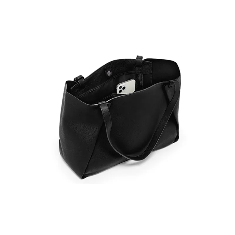 TUMI Cow Leather Tote Bag Shopping Bag Handbag Shoulder Bag Women's Black-3
