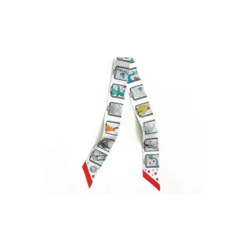 HERMES Silk Scarves Unisex White