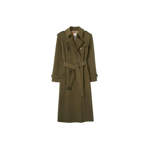 Burberry Coats Women's Olive Green