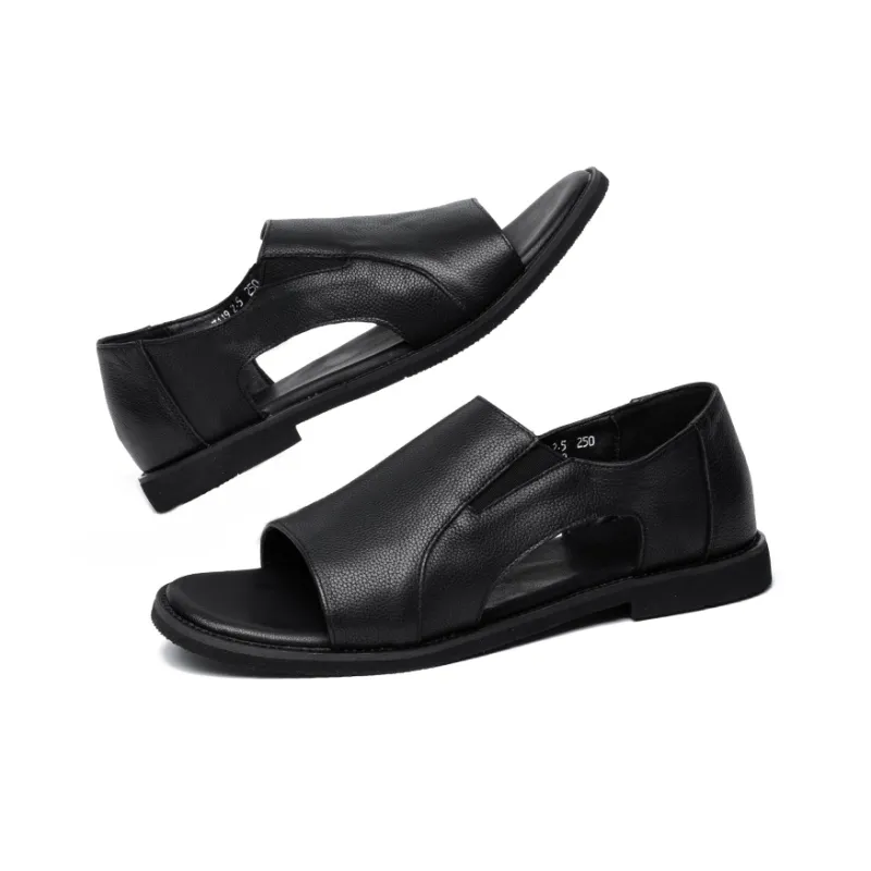 YEDANI Roman Sandals Men's Black-2