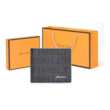 MashaLanti PVC Card Holder Coin Purses Wallets Regular Men's Gray Blue
