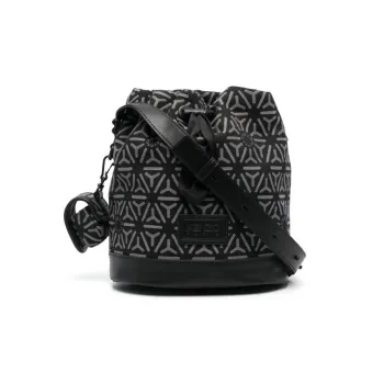 KENZO Calfskin Bucket Bags Crossbody Bag, Shoulder Bag Women's Black