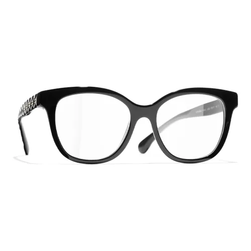 CHANEL Eyeglass Frames Unisex Black