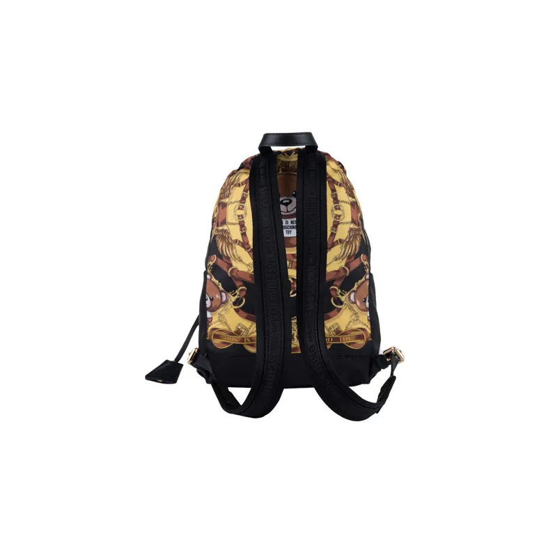 MOSCHINO Fabric Backpack Medium Size Women's Multicolor-3