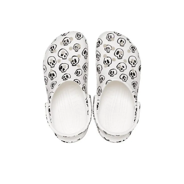 Crocs Classic Clog Skull Print White-4