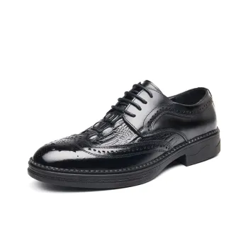 VANSSI Dress Shoes Men Low Top Black/Brown