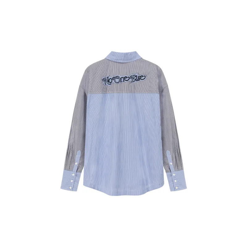 NO ONE ELSE Shirt Unisex Blue Stripes-1
